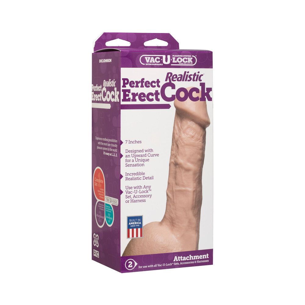 Vibrators, Sex Toy Kits and Sex Toys at Cloud9Adults - VacULock 7 Inch Perfect Erect Cock Attachment Flesh Pink - Buy Sex Toys Online