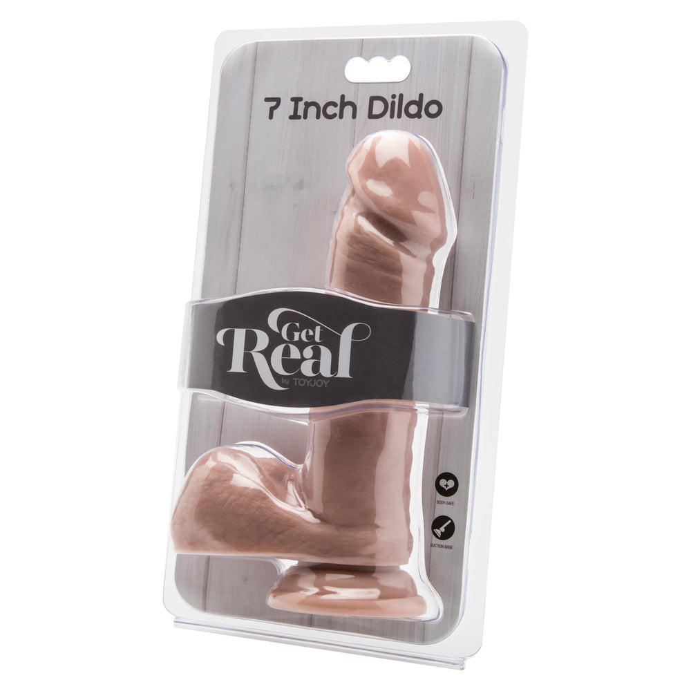 Vibrators, Sex Toy Kits and Sex Toys at Cloud9Adults - ToyJoy Get Real 7 Inch Dong With Balls Flesh Pink - Buy Sex Toys Online