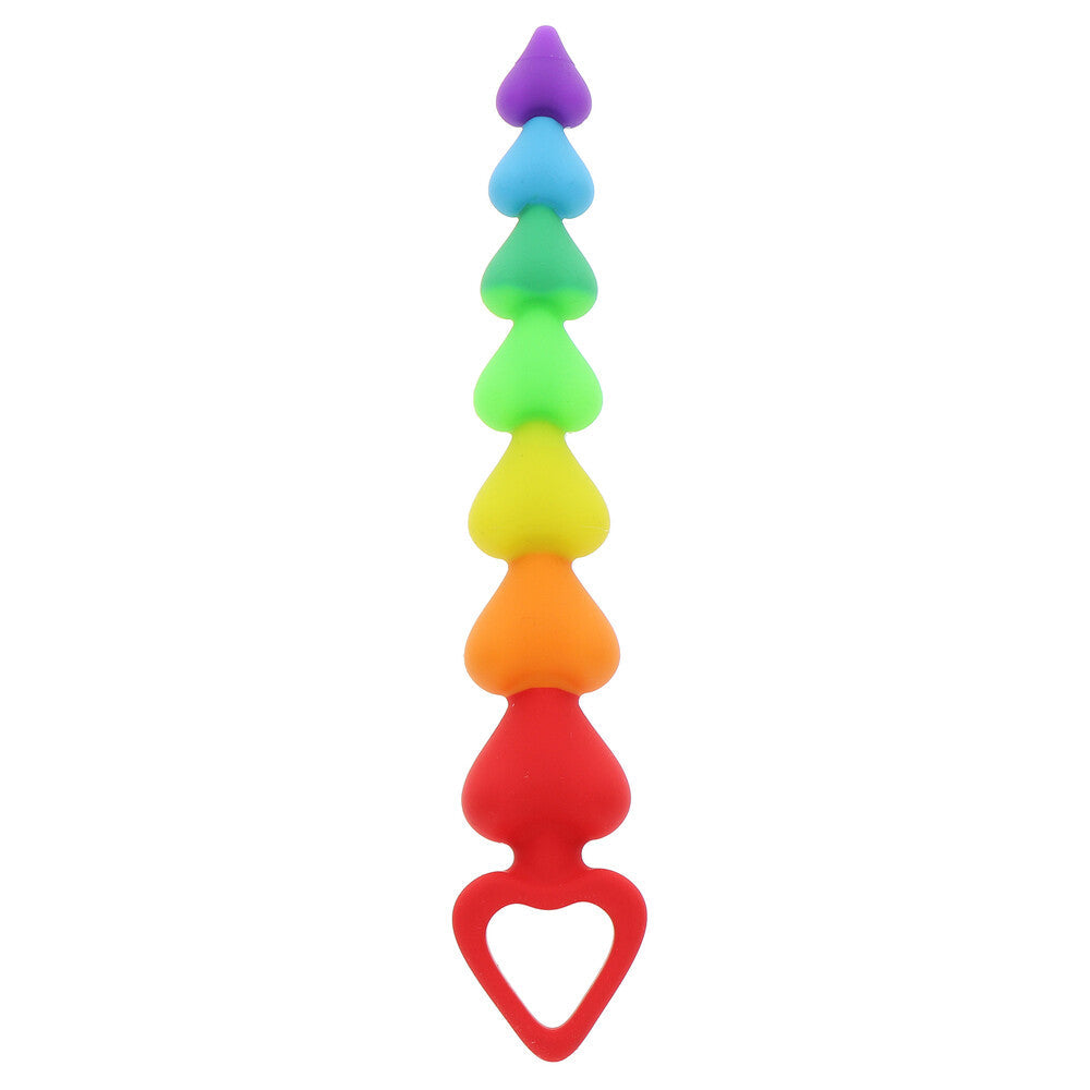 Vibrators, Sex Toy Kits and Sex Toys at Cloud9Adults - ToyJoy Rainbow Heart Anal Beads - Buy Sex Toys Online