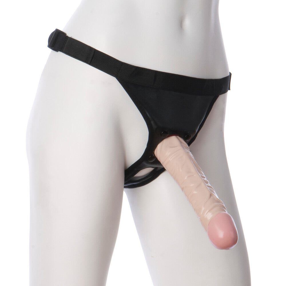 Vibrators, Sex Toy Kits and Sex Toys at Cloud9Adults - VacULock 8 Inch Classic Dong With Ultra Harness - Buy Sex Toys Online