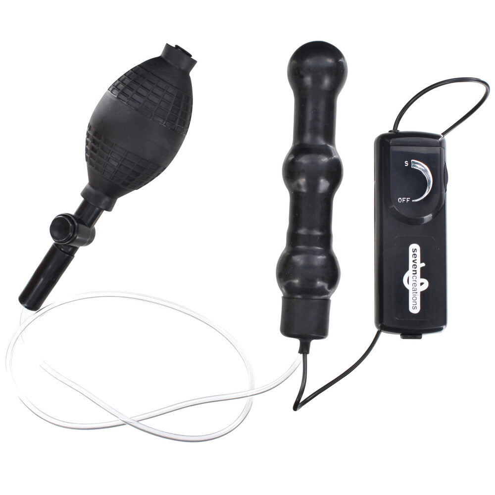 Vibrators, Sex Toy Kits and Sex Toys at Cloud9Adults - Zepplin Unisex Inflatable Vibrating Anal Wand Black - Buy Sex Toys Online