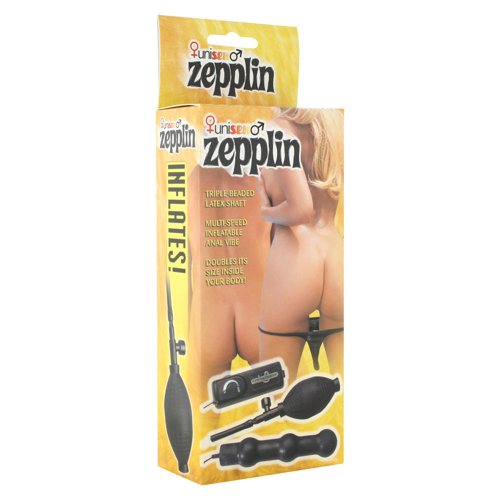 Vibrators, Sex Toy Kits and Sex Toys at Cloud9Adults - Zepplin Unisex Inflatable Vibrating Anal Wand Black - Buy Sex Toys Online