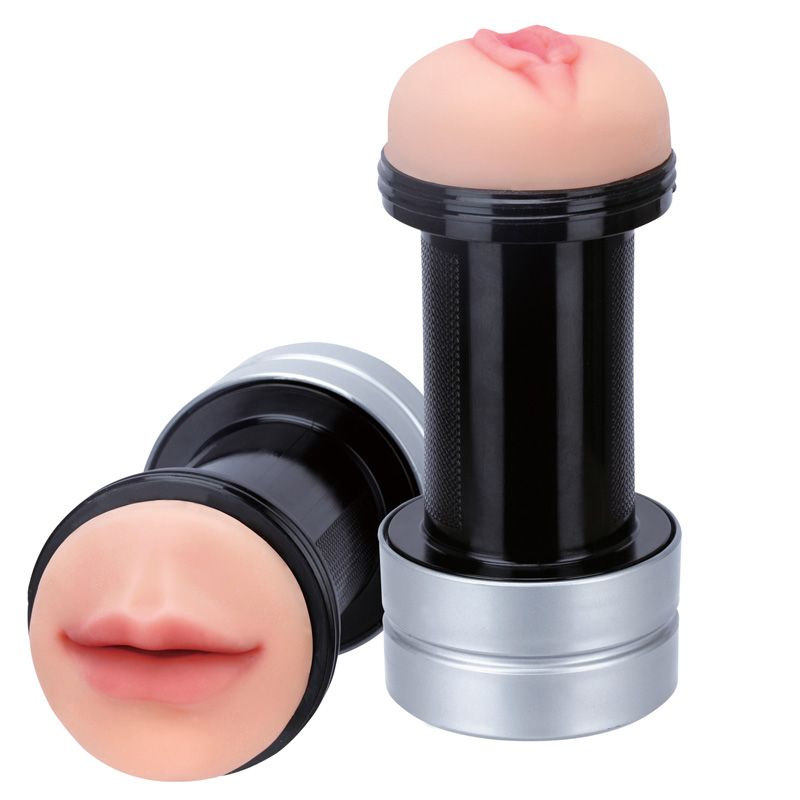 Vibrators, Sex Toy Kits and Sex Toys at Cloud9Adults - Realstuff 2 In 1 Mouth and Vagina Hummer Masturbator - Buy Sex Toys Online