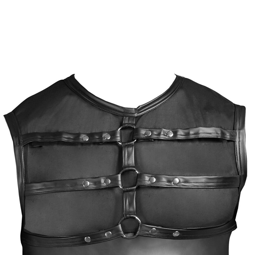 Vibrators, Sex Toy Kits and Sex Toys at Cloud9Adults - NEK Matte Look Shirt With Chest Harness Black - Buy Sex Toys Online