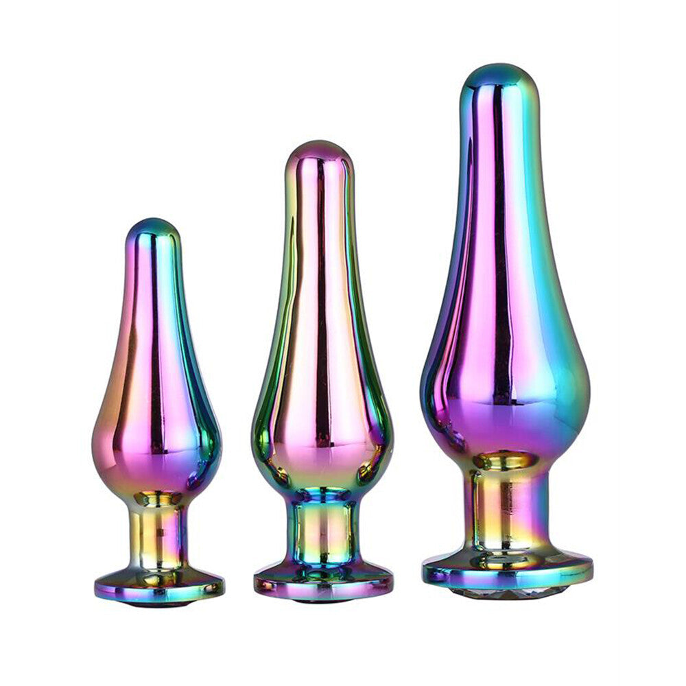Vibrators, Sex Toy Kits and Sex Toys at Cloud9Adults - Gleaming Butt Plug Set Multicoloured - Buy Sex Toys Online