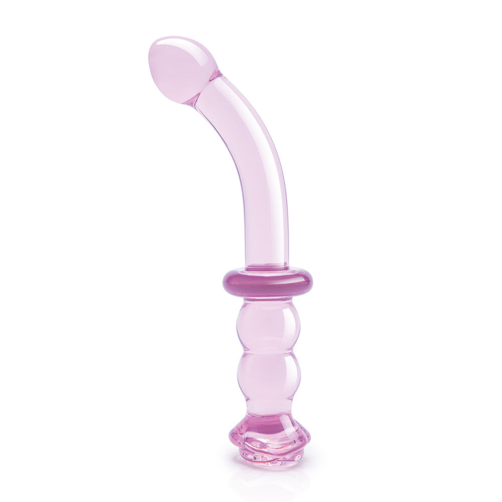 Vibrators, Sex Toy Kits and Sex Toys at Cloud9Adults - Glaze Glass Rosebud GSpot Dildo - Buy Sex Toys Online