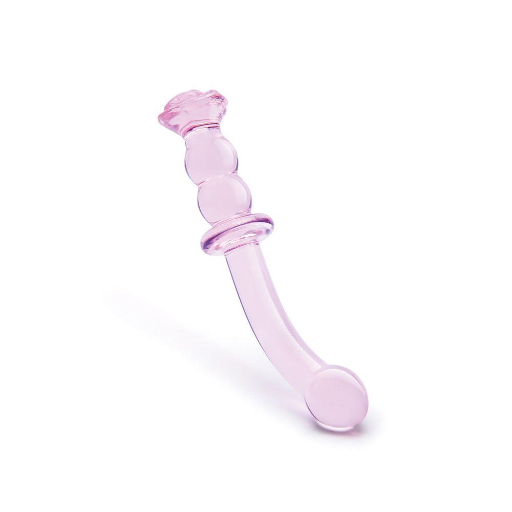 Vibrators, Sex Toy Kits and Sex Toys at Cloud9Adults - Glaze Glass Rosebud GSpot Dildo - Buy Sex Toys Online