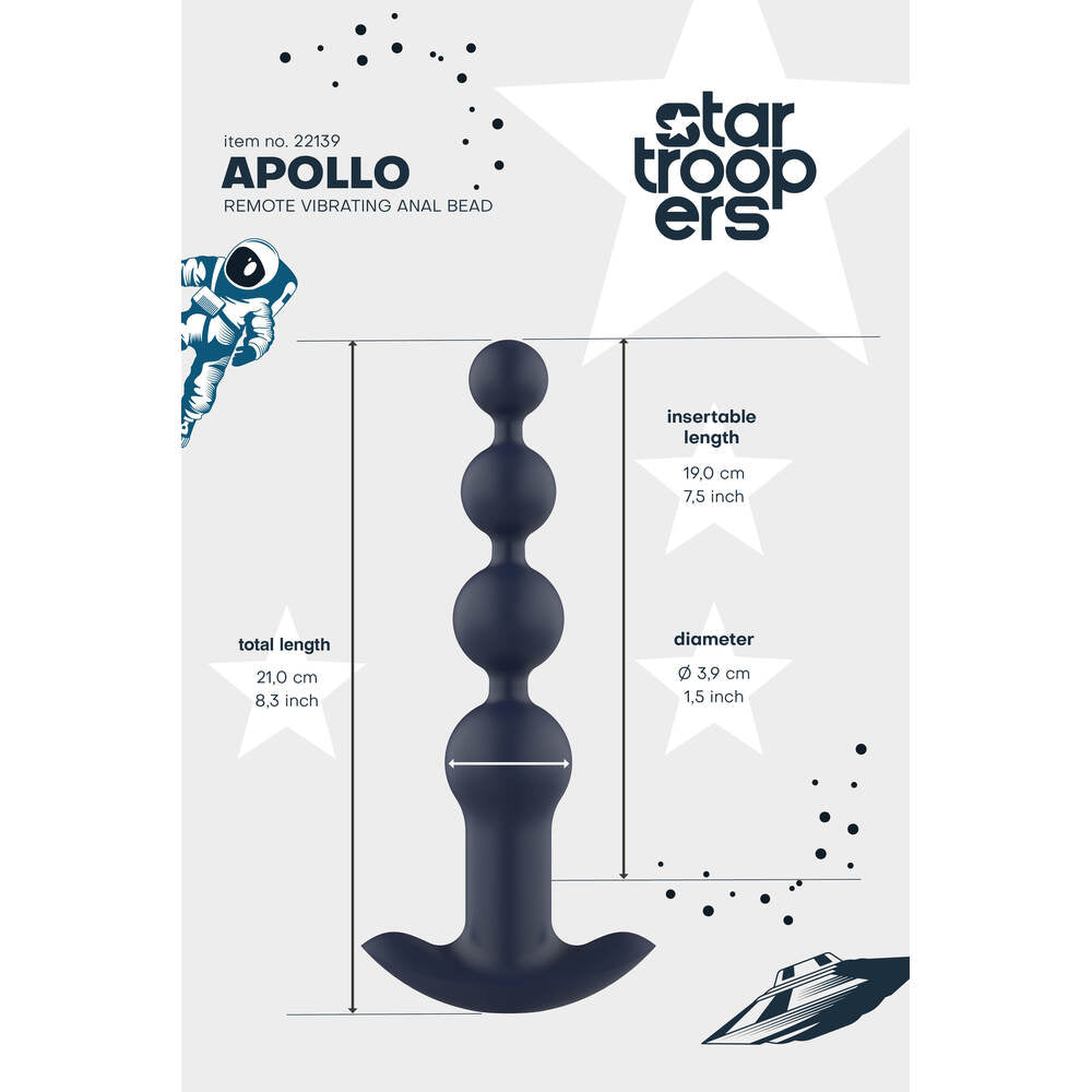 Vibrators, Sex Toy Kits and Sex Toys at Cloud9Adults - Startroopers Apollo Remote Vibrating Anal Beads - Buy Sex Toys Online