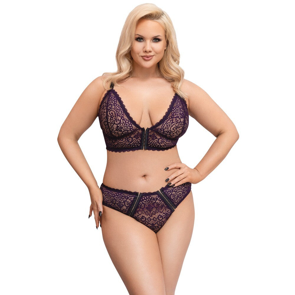Vibrators, Sex Toy Kits and Sex Toys at Cloud9Adults - Cottelli Curves Delicate Lace Bralette And Briefs - Buy Sex Toys Online