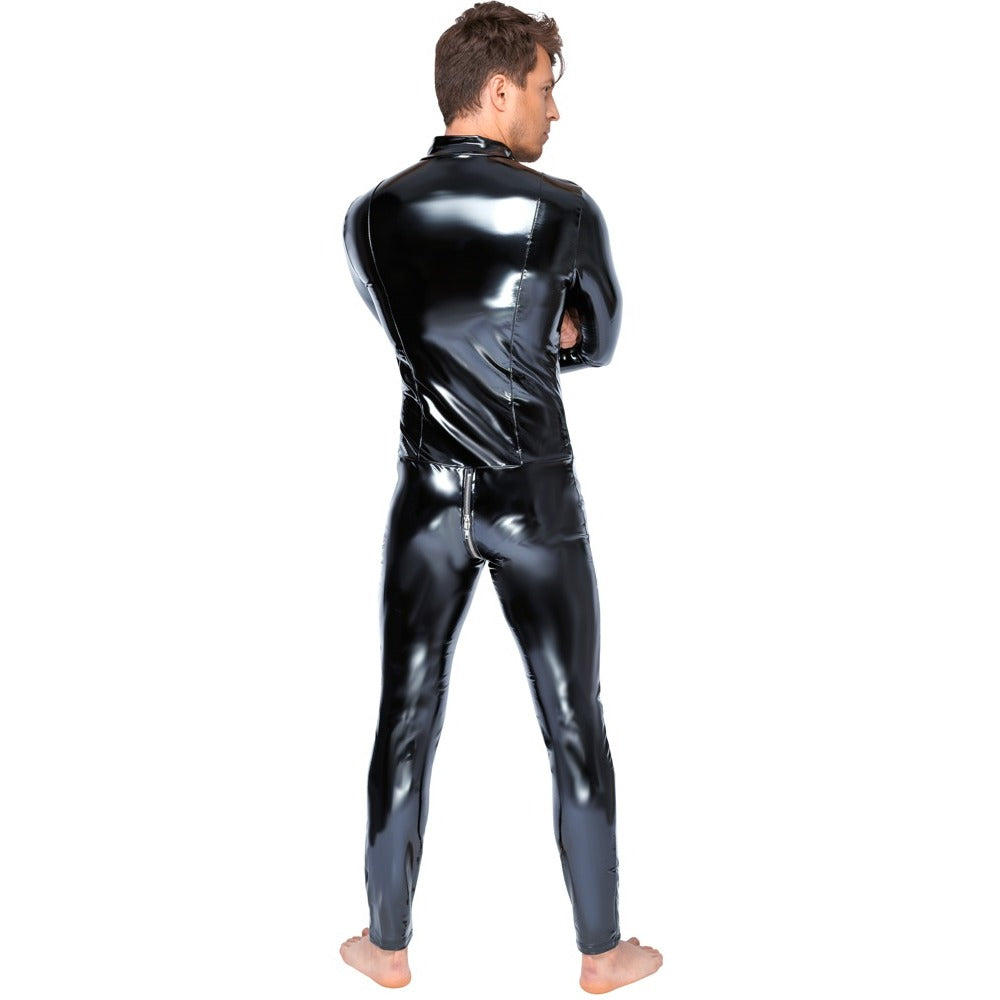 Vibrators, Sex Toy Kits and Sex Toys at Cloud9Adults - Black Level Vinyl Jumpsuit With Zip Black - Buy Sex Toys Online