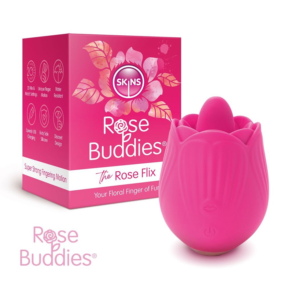 Vibrators, Sex Toy Kits and Sex Toys at Cloud9Adults - Skins Rose Buddies The Rose Flix Clitoral Massager Pink - Buy Sex Toys Online