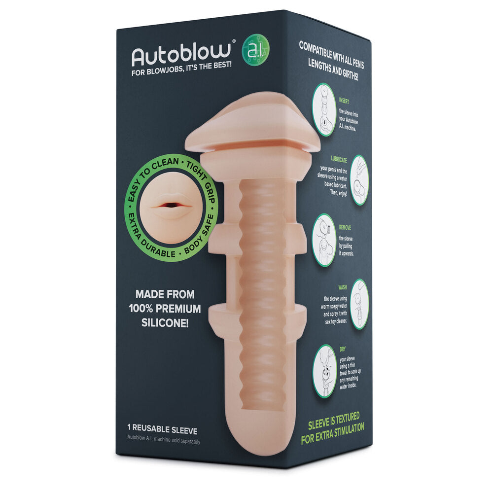 Vibrators, Sex Toy Kits and Sex Toys at Cloud9Adults - Autoblow A.I Reusable Mouth Sleeve - Buy Sex Toys Online