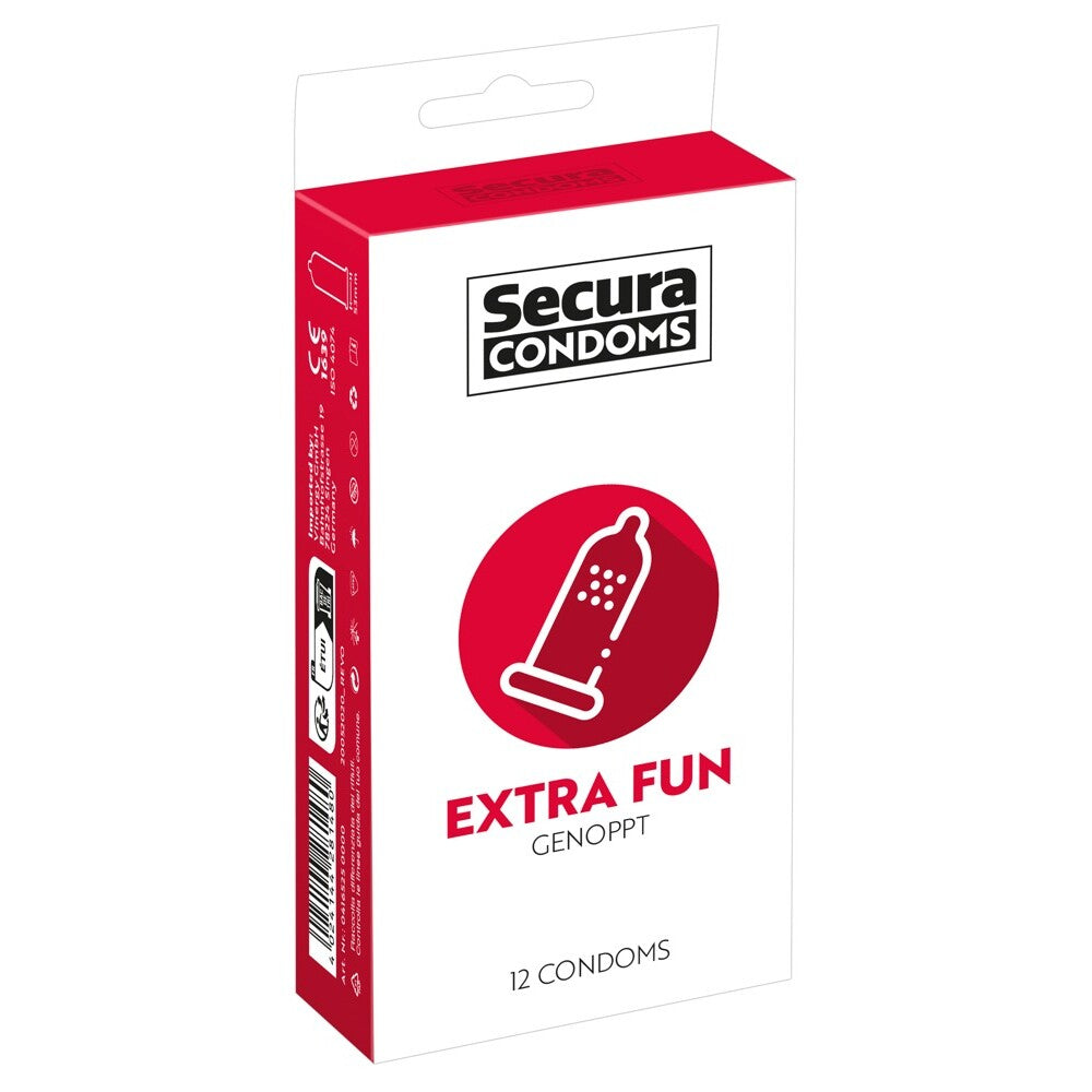 Vibrators, Sex Toy Kits and Sex Toys at Cloud9Adults - Secura Condoms 12 Pack Extra Fun - Buy Sex Toys Online