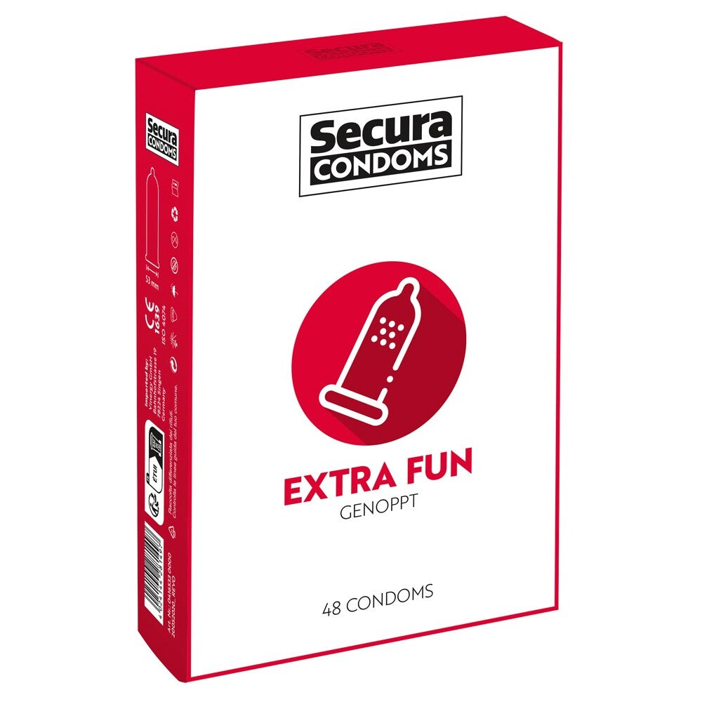 Vibrators, Sex Toy Kits and Sex Toys at Cloud9Adults - Secura Condoms 48 Pack Extra Fun - Buy Sex Toys Online