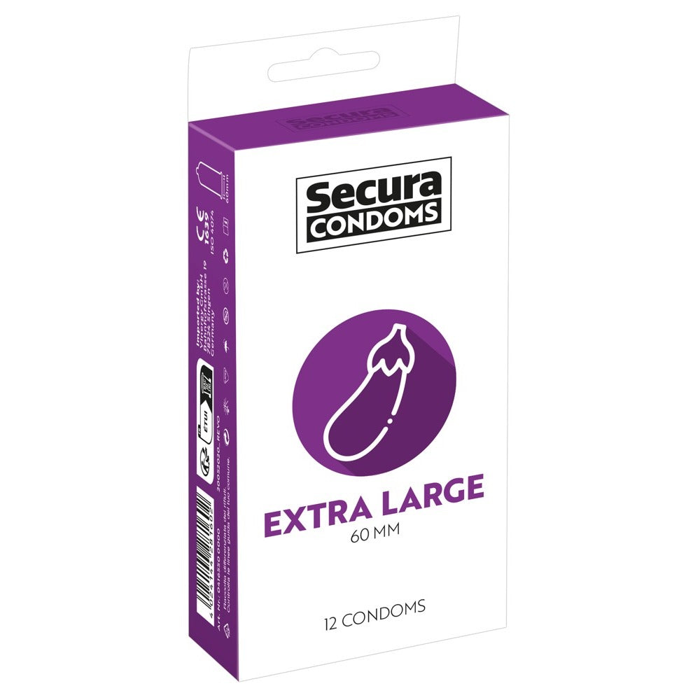 Vibrators, Sex Toy Kits and Sex Toys at Cloud9Adults - Secura Condoms 12 Pack Extra Large - Buy Sex Toys Online