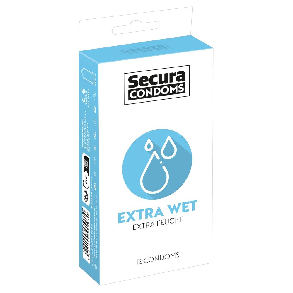 Vibrators, Sex Toy Kits and Sex Toys at Cloud9Adults - Secura Condoms 12 Pack Extra Wet - Buy Sex Toys Online