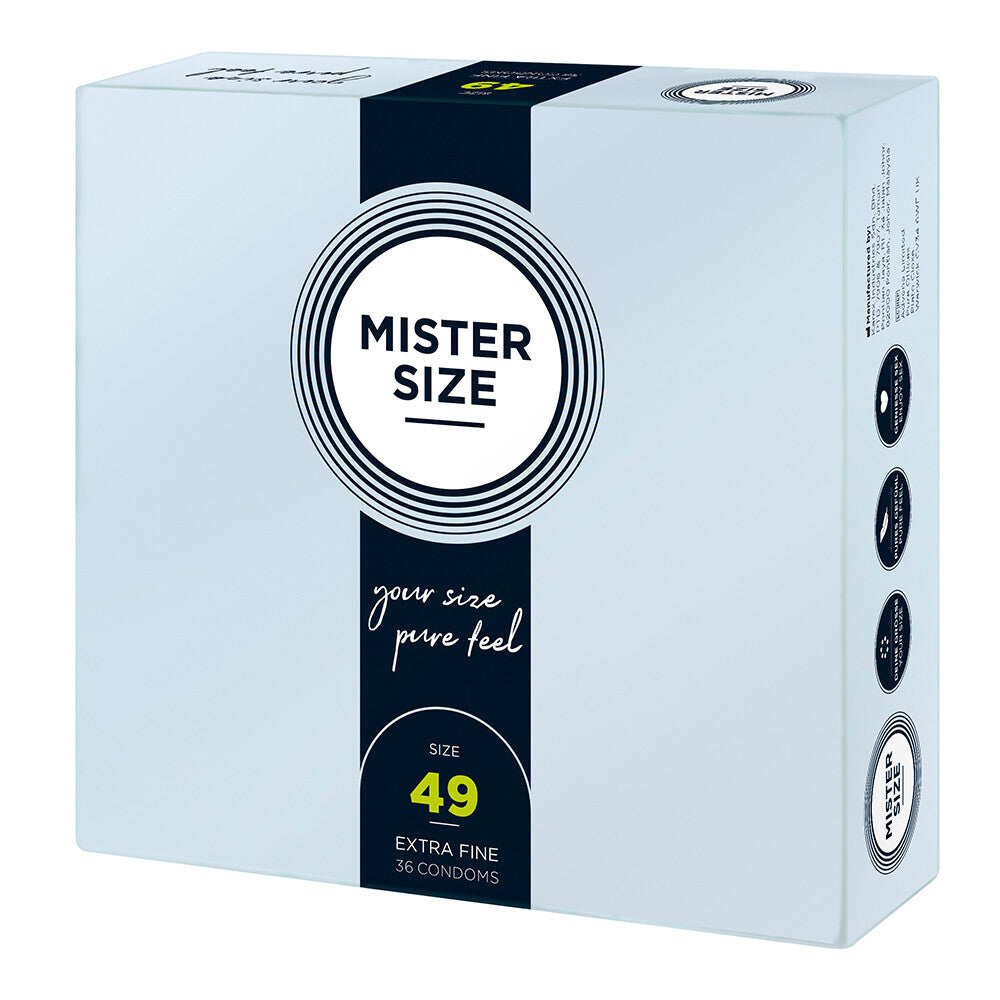 Vibrators, Sex Toy Kits and Sex Toys at Cloud9Adults - Mister Size 49mm Your Size Pure Feel Condoms 36 Pack - Buy Sex Toys Online