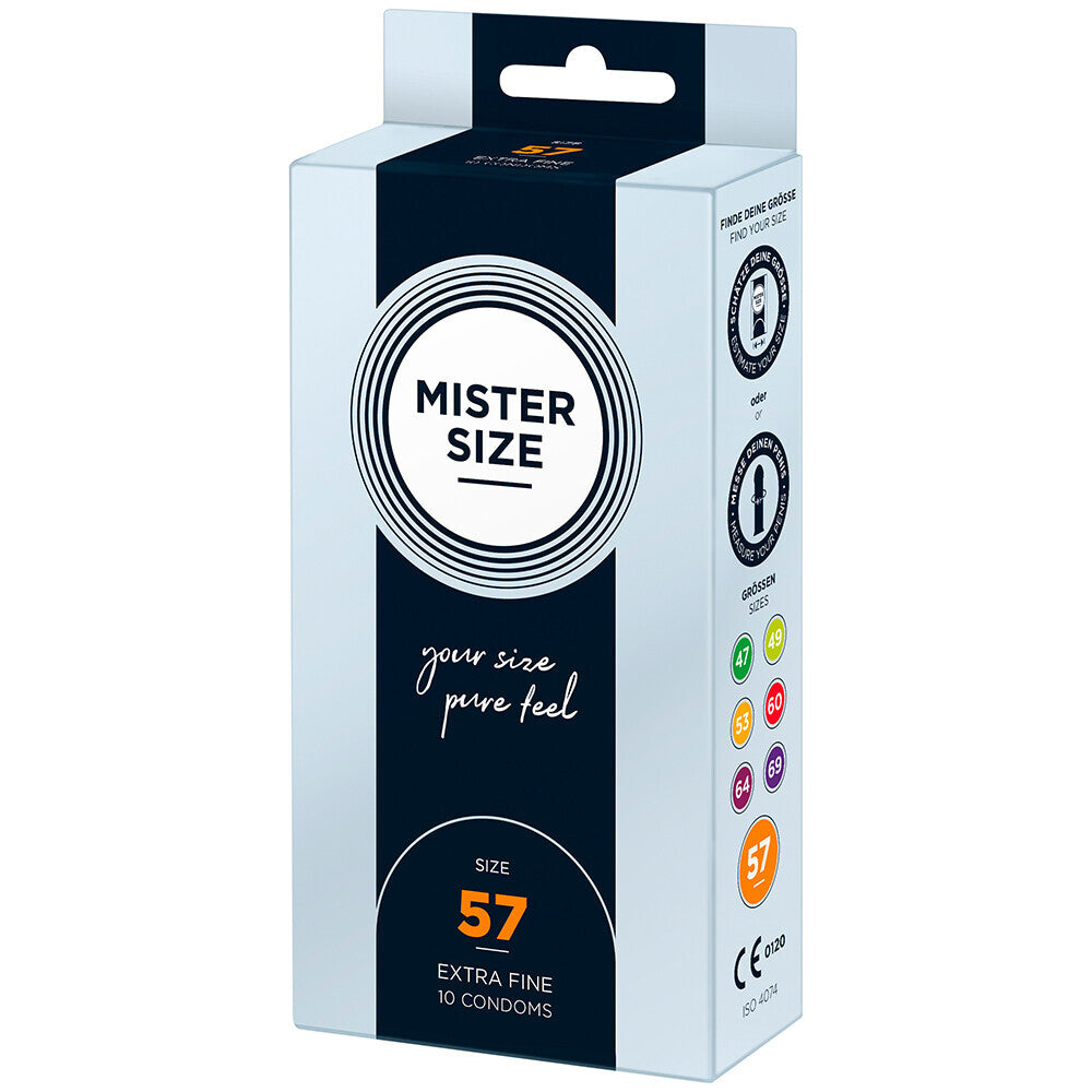 Vibrators, Sex Toy Kits and Sex Toys at Cloud9Adults - Mister Size 57mm Your Size Pure Feel Condoms 10 Pack - Buy Sex Toys Online