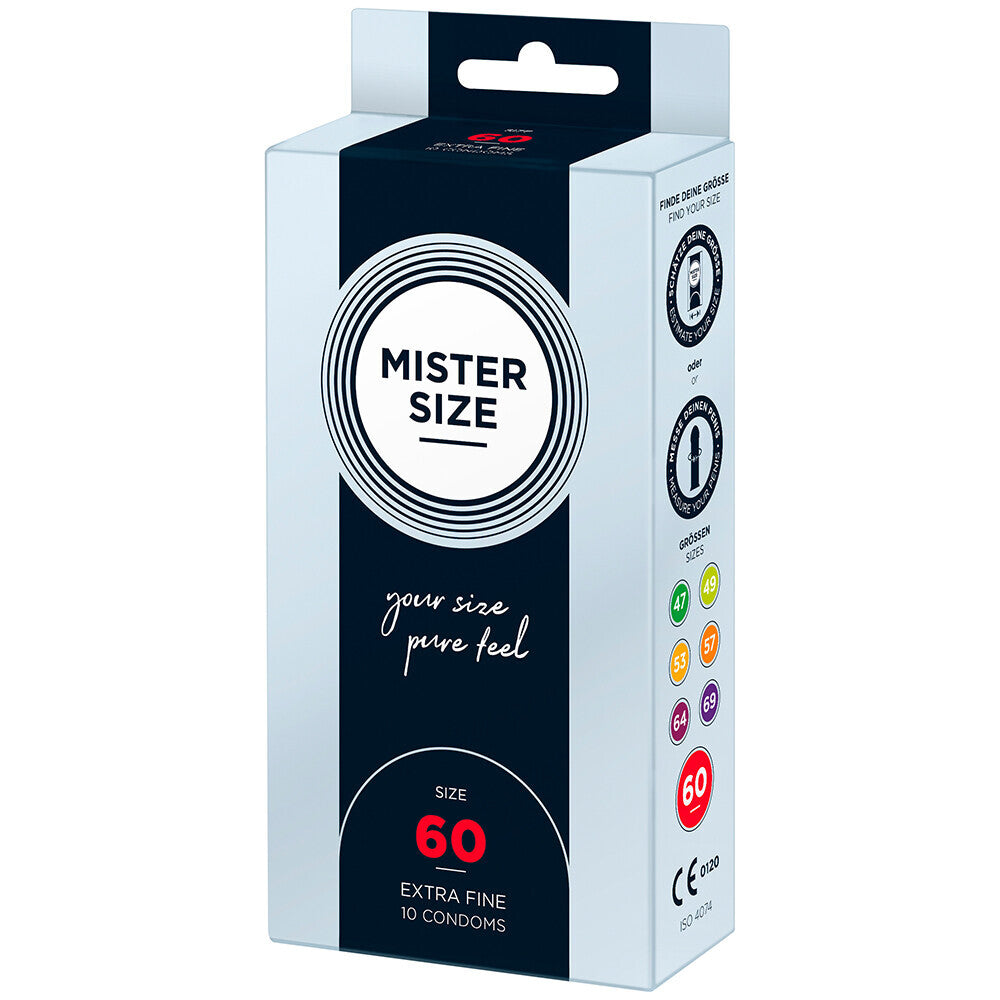 Vibrators, Sex Toy Kits and Sex Toys at Cloud9Adults - Mister Size 60mm Your Size Pure Feel Condoms 10 Pack - Buy Sex Toys Online