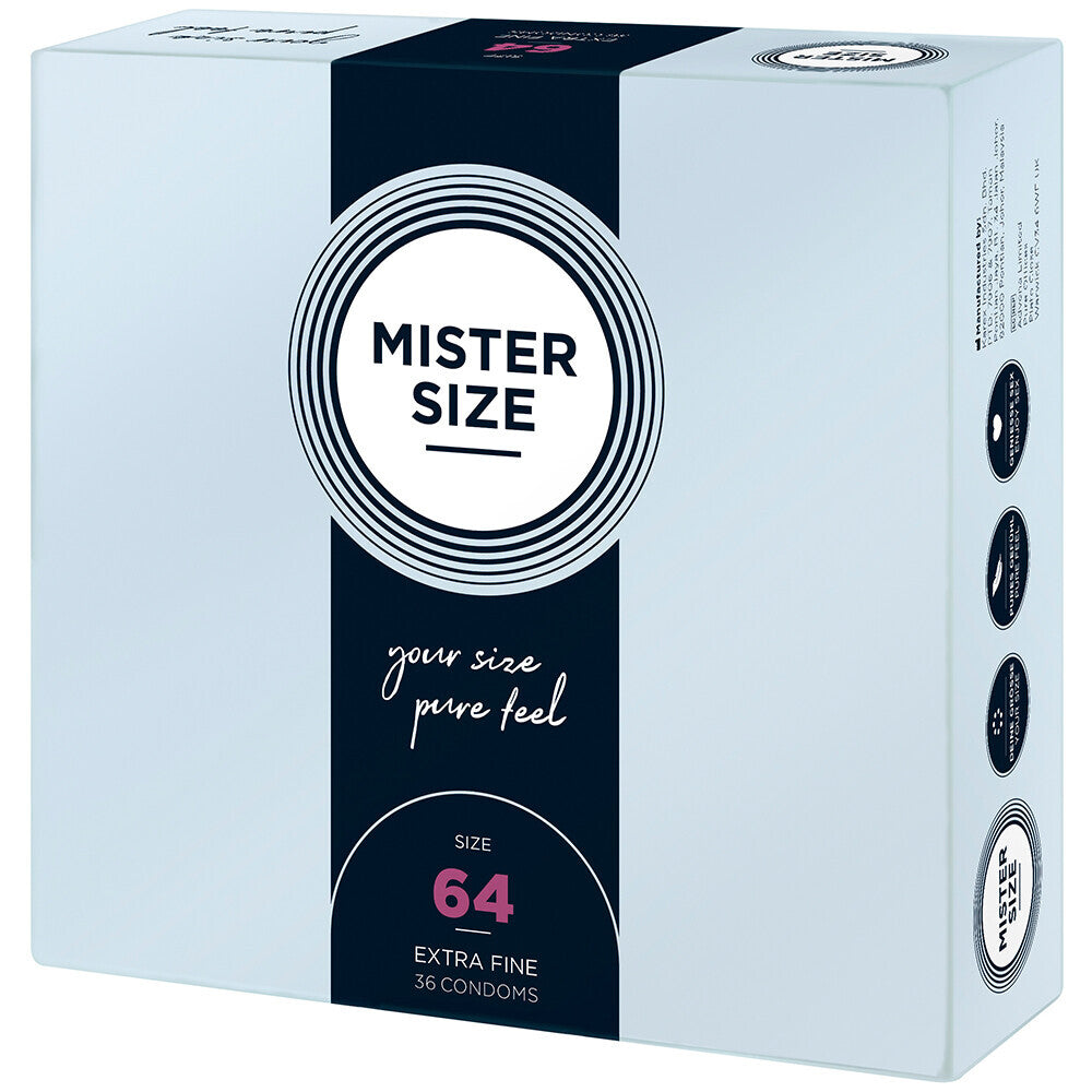 Vibrators, Sex Toy Kits and Sex Toys at Cloud9Adults - Mister Size 64mm Your Size Pure Feel Condoms 36 Pack - Buy Sex Toys Online