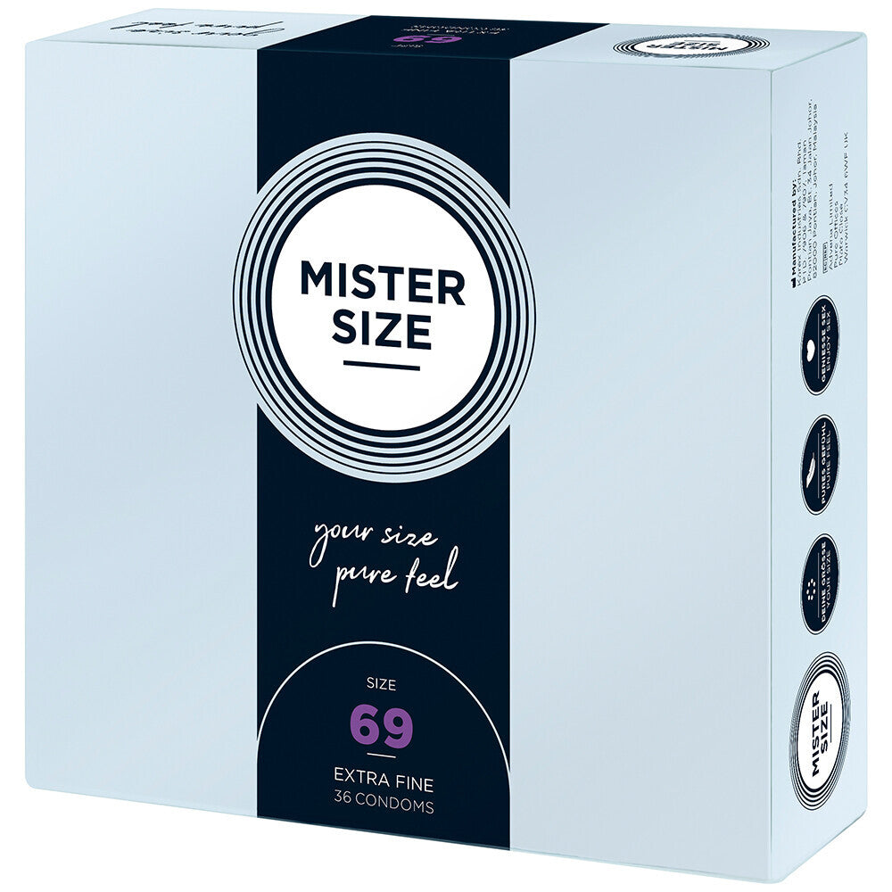 Vibrators, Sex Toy Kits and Sex Toys at Cloud9Adults - Mister Size 69mm Your Size Pure Feel Condoms 36 Pack - Buy Sex Toys Online