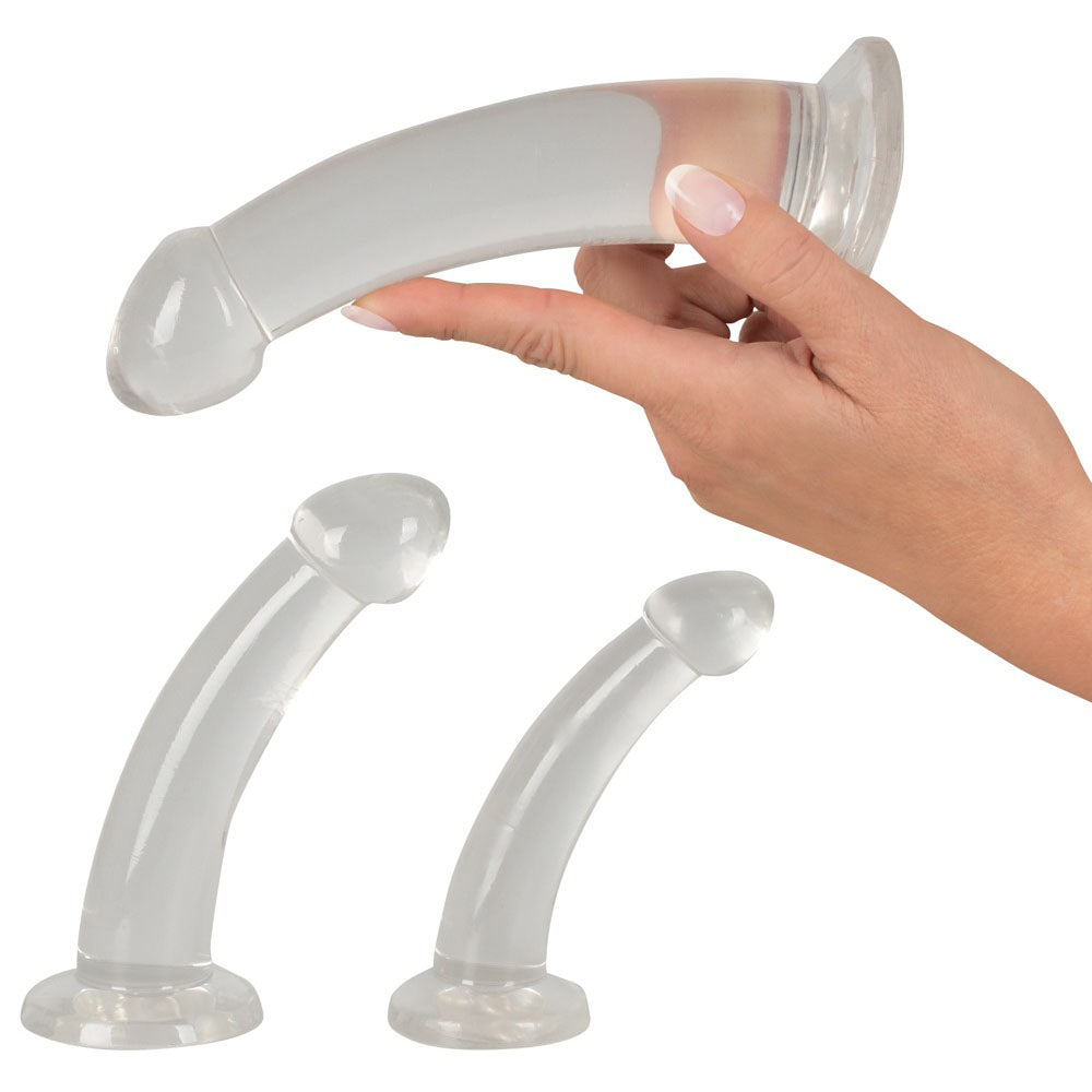 Vibrators, Sex Toy Kits and Sex Toys at Cloud9Adults - Three Piece Crystal Clear Anal Training Set - Buy Sex Toys Online