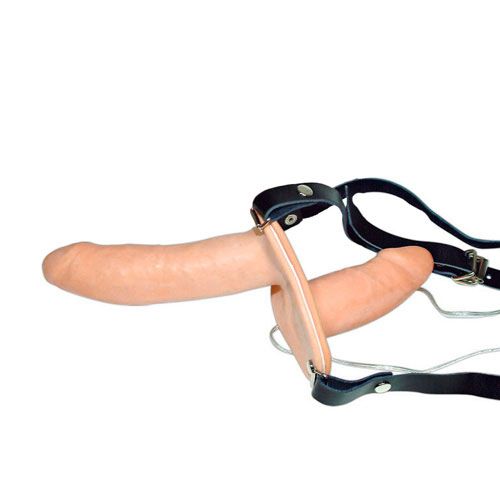 Vibrators, Sex Toy Kits and Sex Toys at Cloud9Adults - Vibrating Flesh Strap On Duo Vibrating Dongs - Buy Sex Toys Online