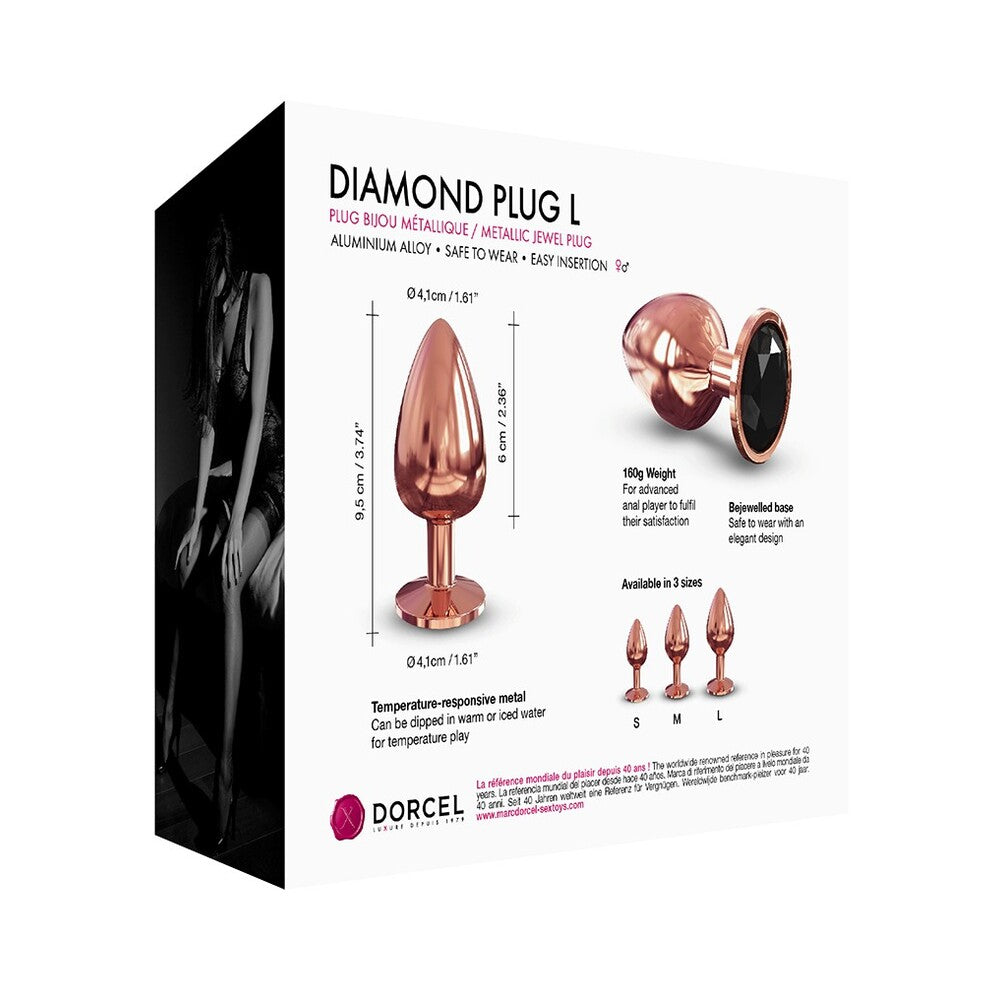 Vibrators, Sex Toy Kits and Sex Toys at Cloud9Adults - Dorcel Diamond Butt Plug Rose Gold Large - Buy Sex Toys Online