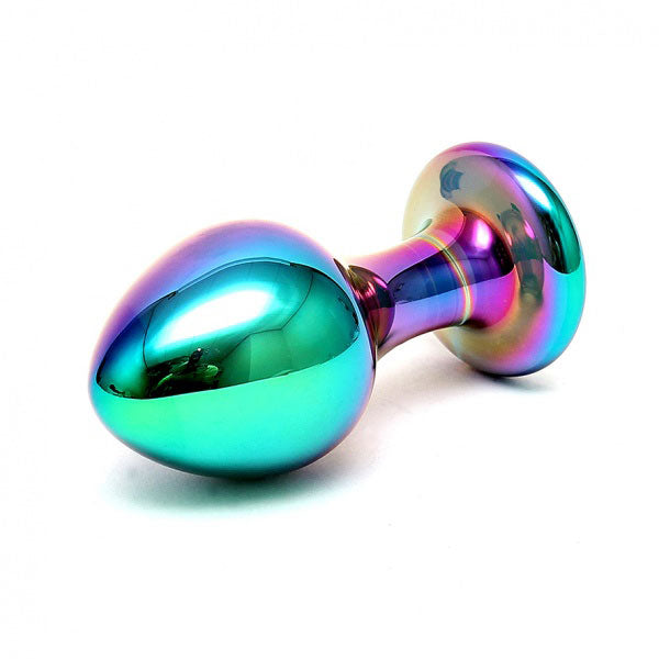 Vibrators, Sex Toy Kits and Sex Toys at Cloud9Adults - Sensual Multi Coloured Glass Melany Anal Dildo - Buy Sex Toys Online