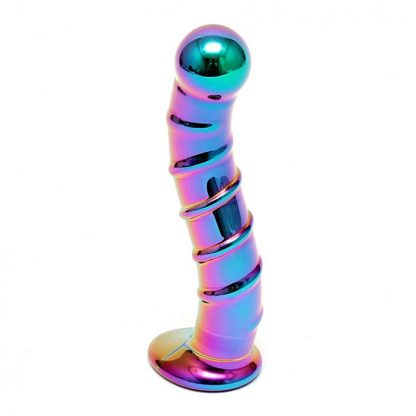 Vibrators, Sex Toy Kits and Sex Toys at Cloud9Adults - Sensual Multi Coloured Glass Nikita Dildo - Buy Sex Toys Online