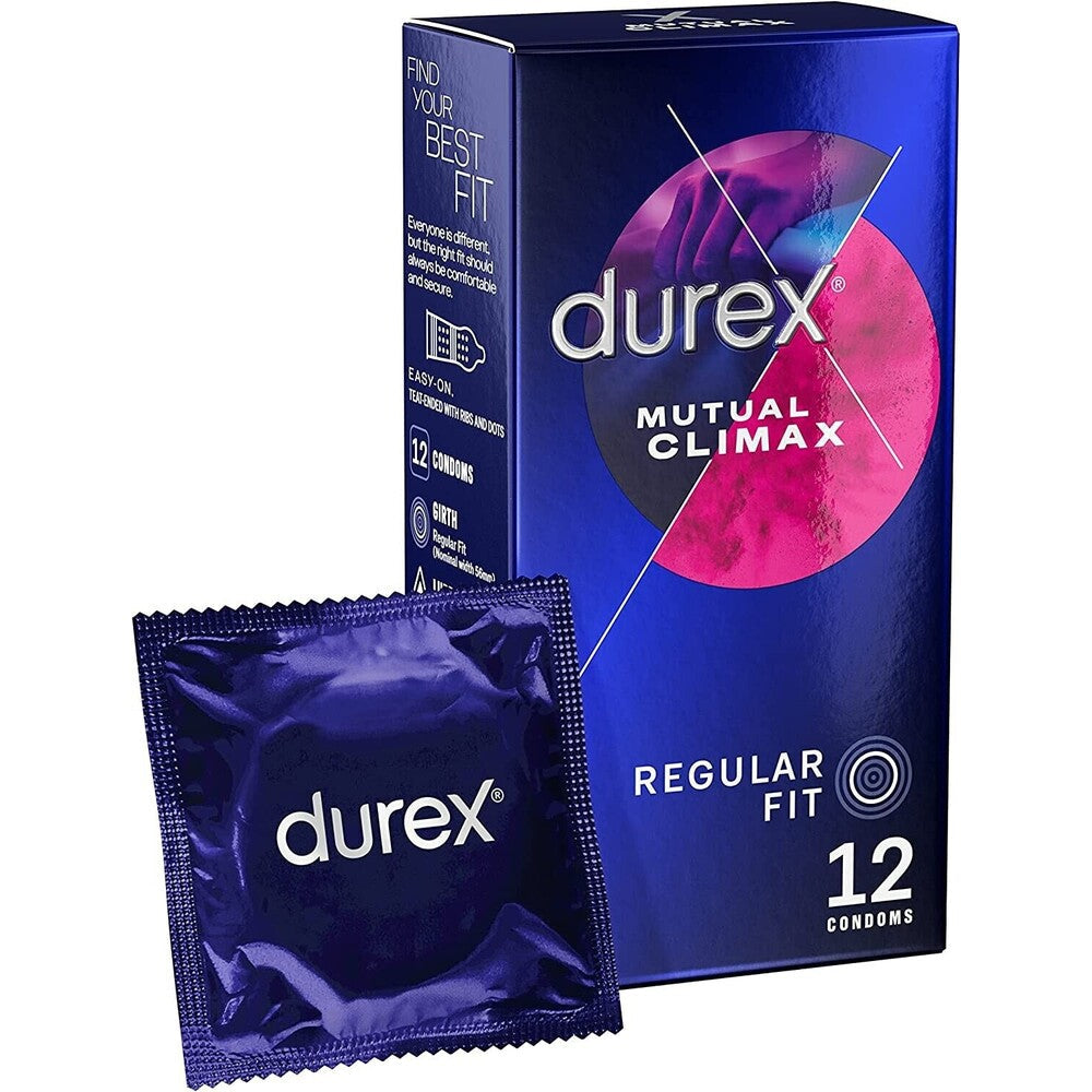 Vibrators, Sex Toy Kits and Sex Toys at Cloud9Adults - Durex Mutual Climax Regular Fit Condoms 12 Pack - Buy Sex Toys Online