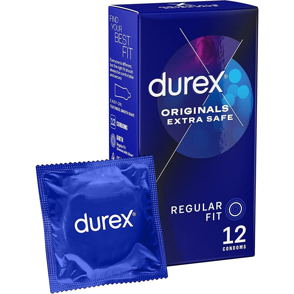 Vibrators, Sex Toy Kits and Sex Toys at Cloud9Adults - Durex Extra Safe Regular Fit Condoms 12 Pack - Buy Sex Toys Online