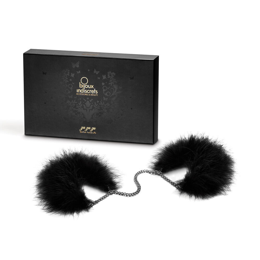 Vibrators, Sex Toy Kits and Sex Toys at Cloud9Adults - Bijoux Indiscrets Za Za Zu Feather Handcuffs - Buy Sex Toys Online