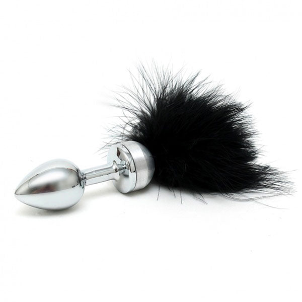 Vibrators, Sex Toy Kits and Sex Toys at Cloud9Adults - Small Butt Plug With Black Feathers - Buy Sex Toys Online