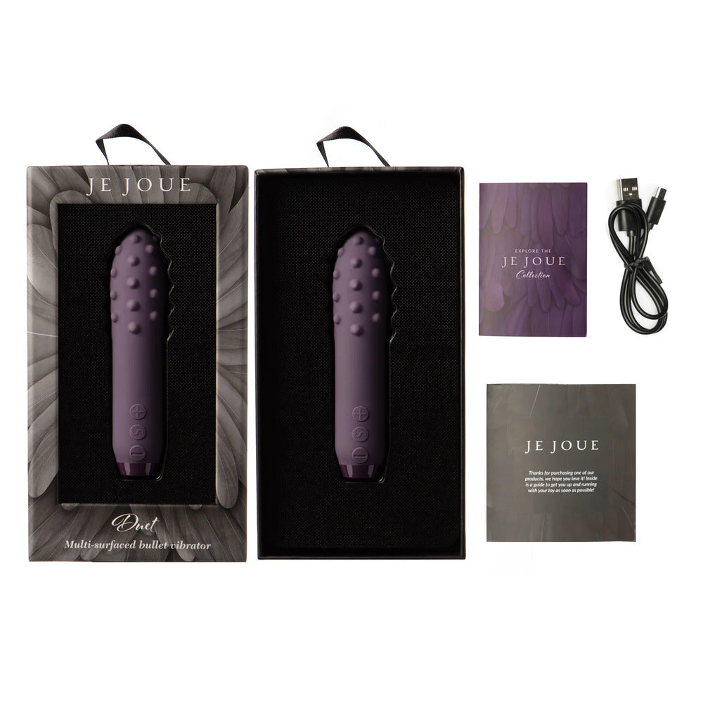 Vibrators, Sex Toy Kits and Sex Toys at Cloud9Adults - Je Joue Duet Multi Surfaced Bullet Vibrator Purple - Buy Sex Toys Online