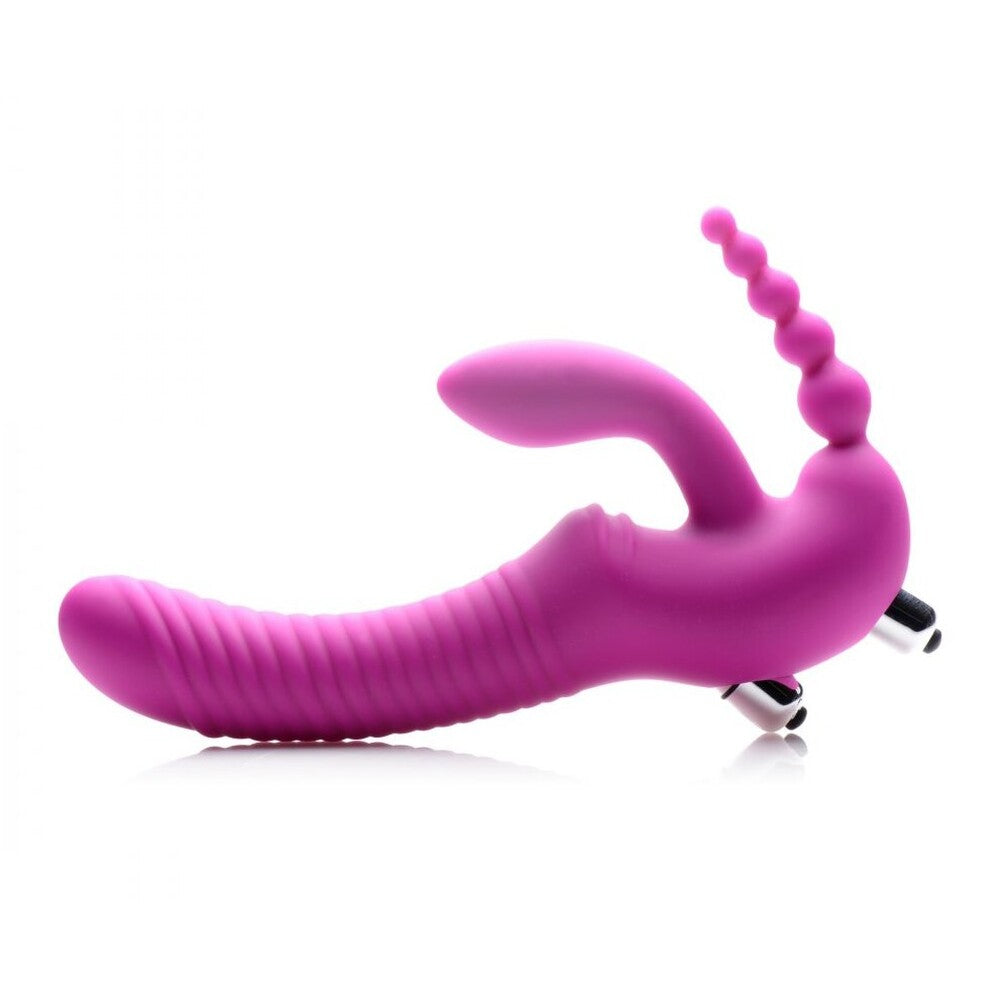 Vibrators, Sex Toy Kits and Sex Toys at Cloud9Adults - Regal Rider Vibrating Silicone Strapless Strap On Triple G Dildo - Buy Sex Toys Online