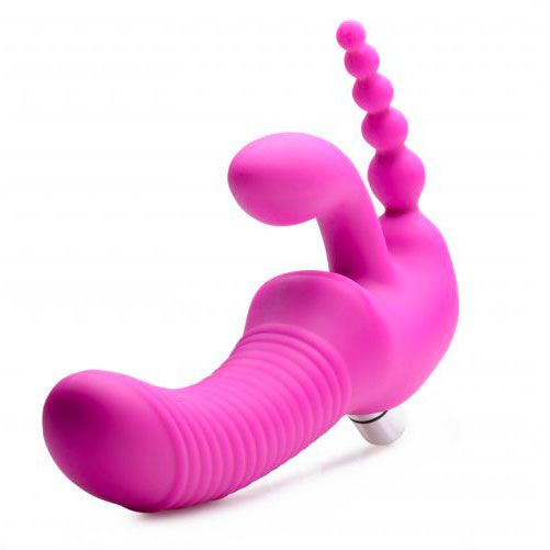 Vibrators, Sex Toy Kits and Sex Toys at Cloud9Adults - Regal Rider Vibrating Silicone Strapless Strap On Triple G Dildo - Buy Sex Toys Online