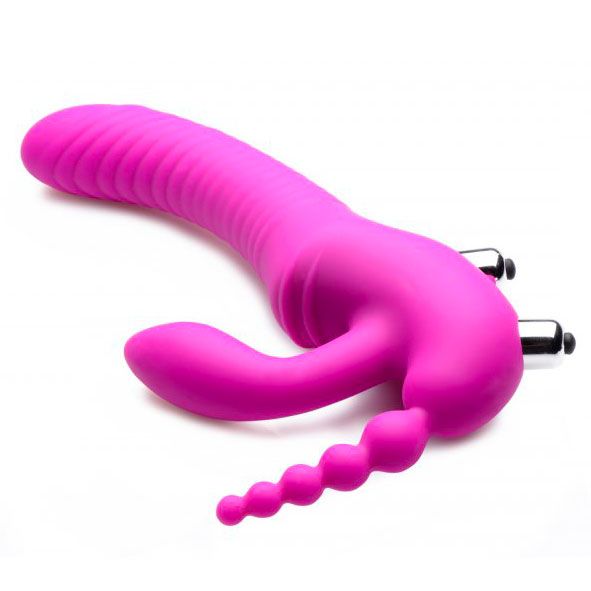 Vibrators, Sex Toy Kits and Sex Toys at Cloud9Adults - Regal Rider Vibrating Silicone Strapless Strap On Triple G Dildo - Buy Sex Toys Online