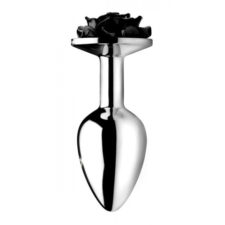 Vibrators, Sex Toy Kits and Sex Toys at Cloud9Adults - Booty Sparks Black Rose Anal Plug Large - Buy Sex Toys Online