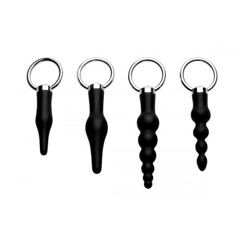 Vibrators, Sex Toy Kits and Sex Toys at Cloud9Adults - Master Series 4 Piece Silicone Anal Ringed Rimmer Set - Buy Sex Toys Online