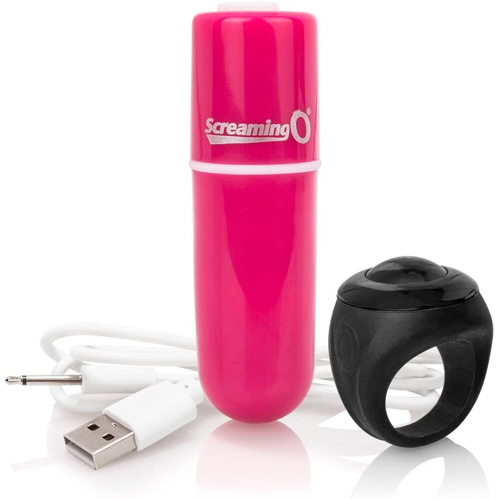 Vibrators, Sex Toy Kits and Sex Toys at Cloud9Adults - Screaming O Charged Vooom Pink Remote Control Bullet Vibe - Buy Sex Toys Online