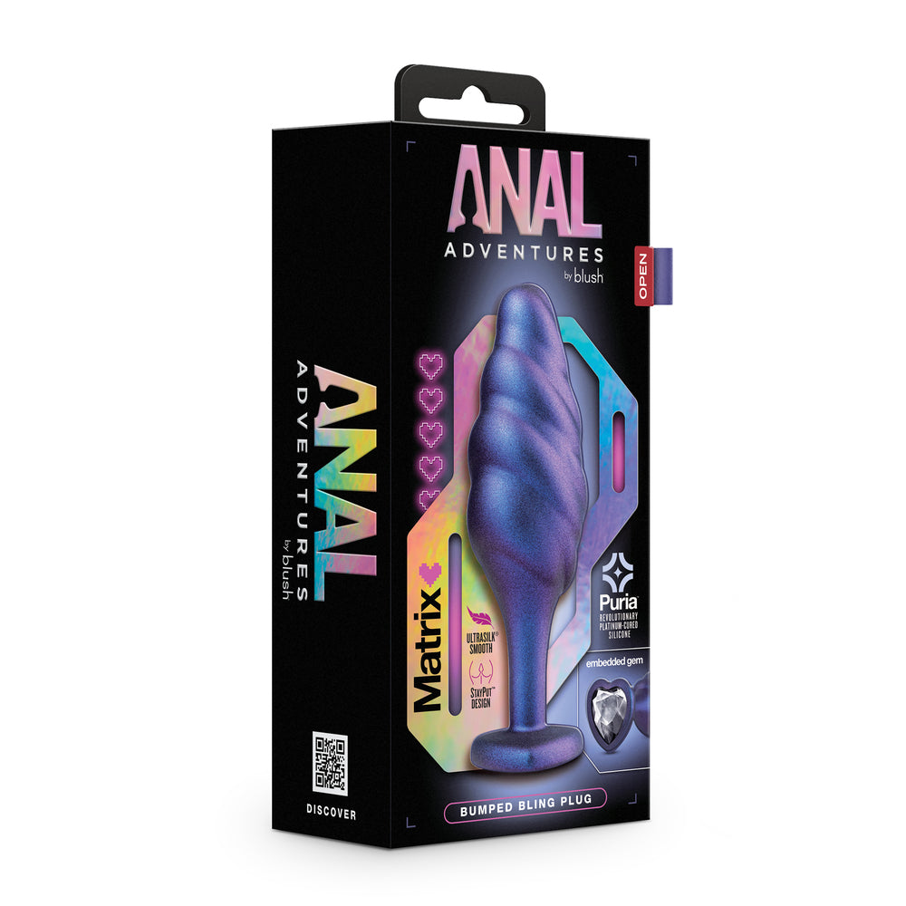 Vibrators, Sex Toy Kits and Sex Toys at Cloud9Adults - Anal Adventures Matrix Bumped Bling Butt Plug - Buy Sex Toys Online