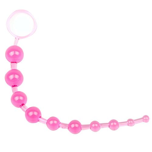 Vibrators, Sex Toy Kits and Sex Toys at Cloud9Adults - Pink Chain Of 10 Anal Beads - Buy Sex Toys Online