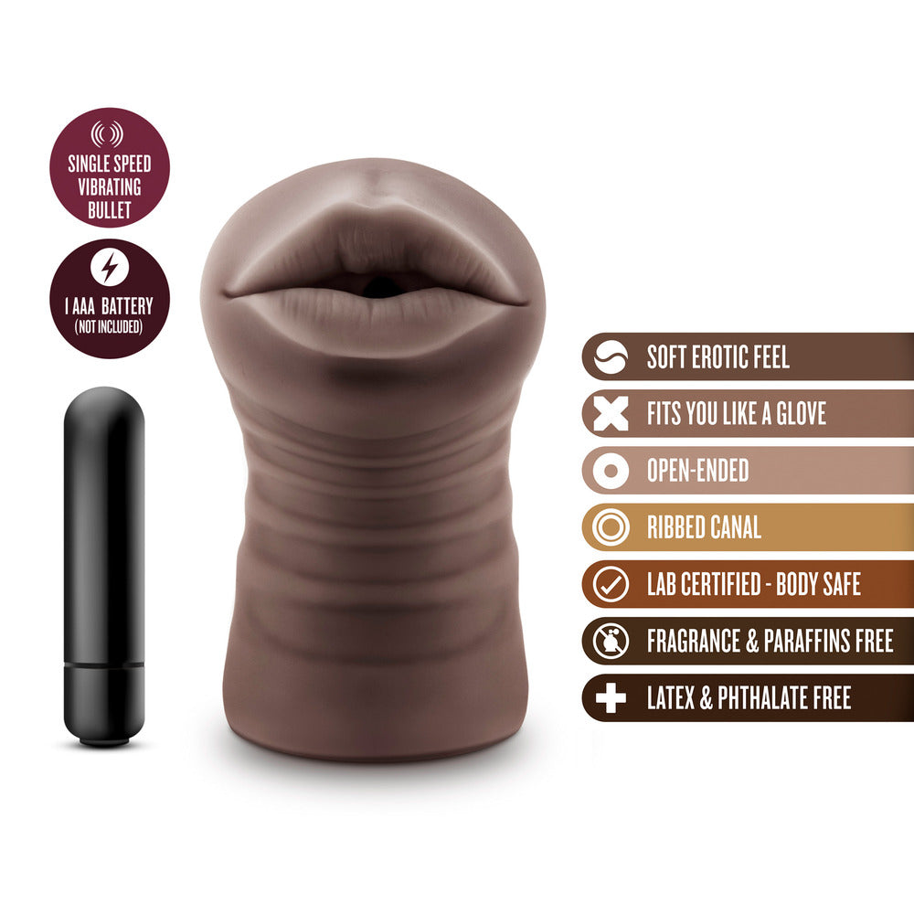 Vibrators, Sex Toy Kits and Sex Toys at Cloud9Adults - Hot Chocolate Heather Mouth Vibrating Masturbator - Buy Sex Toys Online