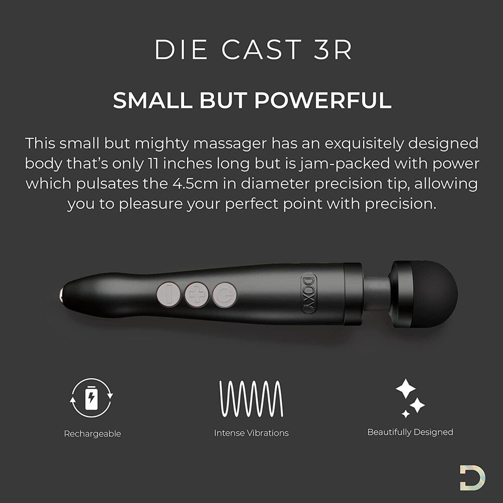 Vibrators, Sex Toy Kits and Sex Toys at Cloud9Adults - Doxy Die Cast 3 Rechargeable Wand Matte Black - Buy Sex Toys Online