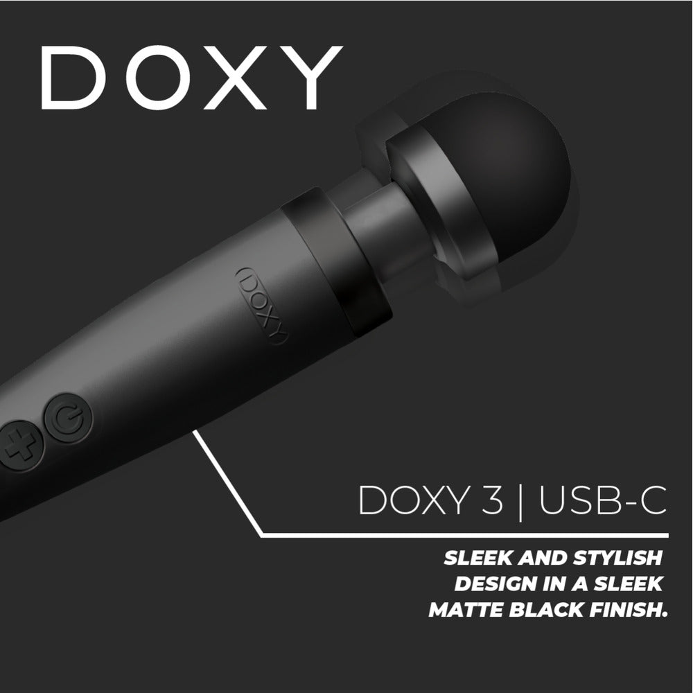 Vibrators, Sex Toy Kits and Sex Toys at Cloud9Adults - Doxy Wand 3 Black USB Powered - Buy Sex Toys Online