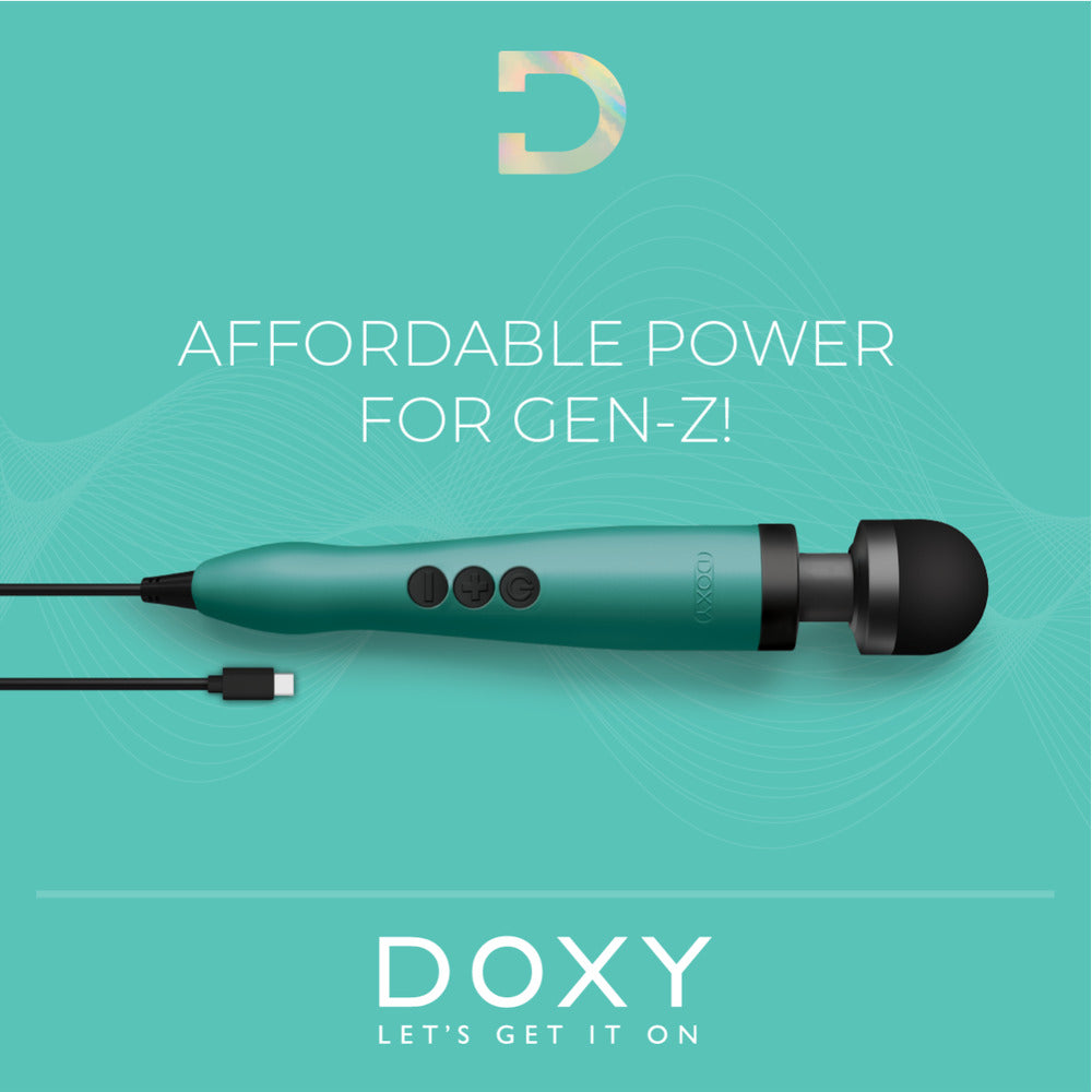 Vibrators, Sex Toy Kits and Sex Toys at Cloud9Adults - Doxy Wand 3 Turquoise USB Powered - Buy Sex Toys Online