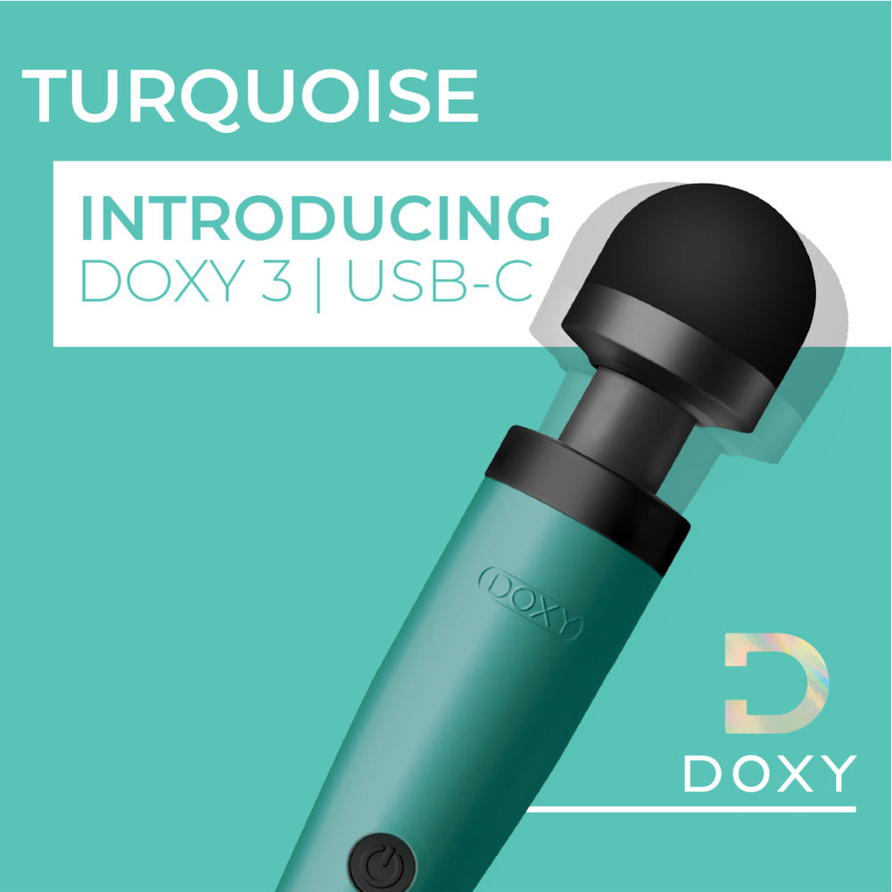 Vibrators, Sex Toy Kits and Sex Toys at Cloud9Adults - Doxy Wand 3 Turquoise USB Powered - Buy Sex Toys Online