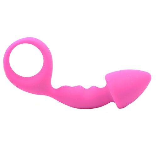 Vibrators, Sex Toy Kits and Sex Toys at Cloud9Adults - Pink Silicone Curved Comfort Butt Plug - Buy Sex Toys Online