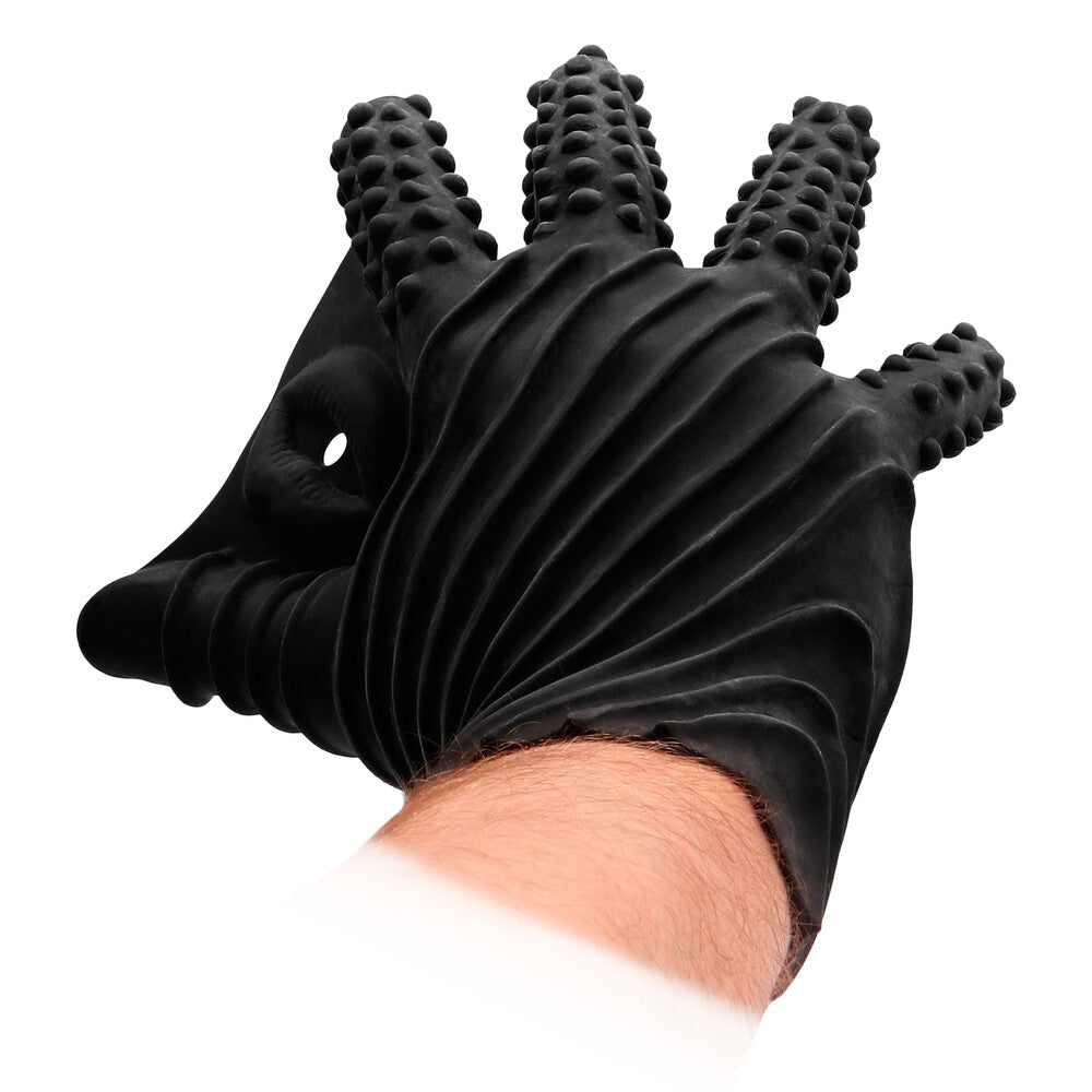 Vibrators, Sex Toy Kits and Sex Toys at Cloud9Adults - Fist It Black Textured Masturbation Glove - Buy Sex Toys Online